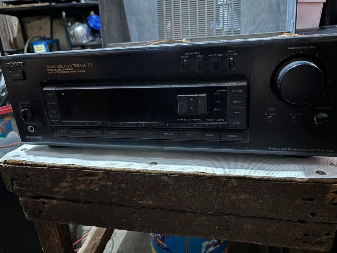 Sony STR-DG75 AV Receiver Audio/Video Control Center (Category: Soundbars, Speakers & Amplifiers) located in Pasig City. Submitted by edealsdaily (Listing ID 1444545586, Image 1). Description: - Sony STR-DG75 AV Receiver - Dolby Surround Audio/Video Control Center - Multiple inputs: TV, LD, CD, DAT/MD, Phono, etc. - FM/AM Stereo Tuner included - Perfect for your home theater setup ✨Honest issues ✨ - remote volume control not functioning - tuner s