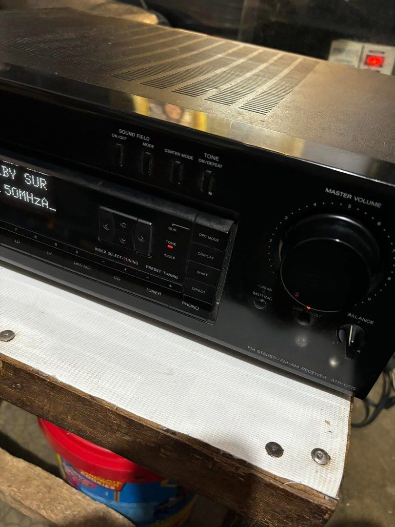 Sony STR-DG75 AV Receiver Audio/Video Control Center (Category: Soundbars, Speakers & Amplifiers) located in Pasig City. Submitted by edealsdaily (Listing ID 1444545586, Image 3). Description: - Sony STR-DG75 AV Receiver - Dolby Surround Audio/Video Control Center - Multiple inputs: TV, LD, CD, DAT/MD, Phono, etc. - FM/AM Stereo Tuner included - Perfect for your home theater setup ✨Honest issues ✨ - remote volume control not functioning - tuner s