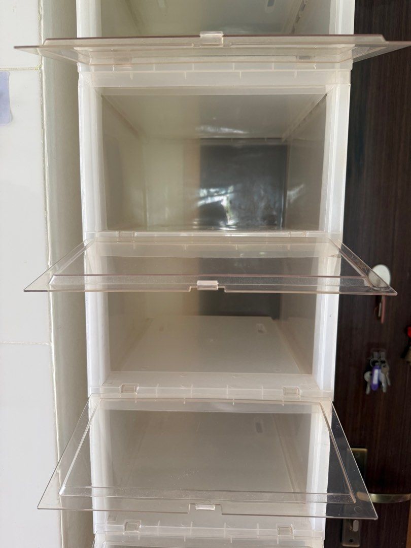 12 pcs Stackable Clear Plastic Shoe Storage $1 per box485634016784558084
