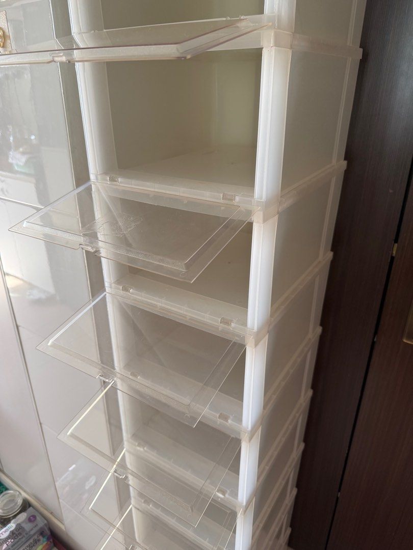 12 pcs Stackable Clear Plastic Shoe Storage $1 per box485634016784558083