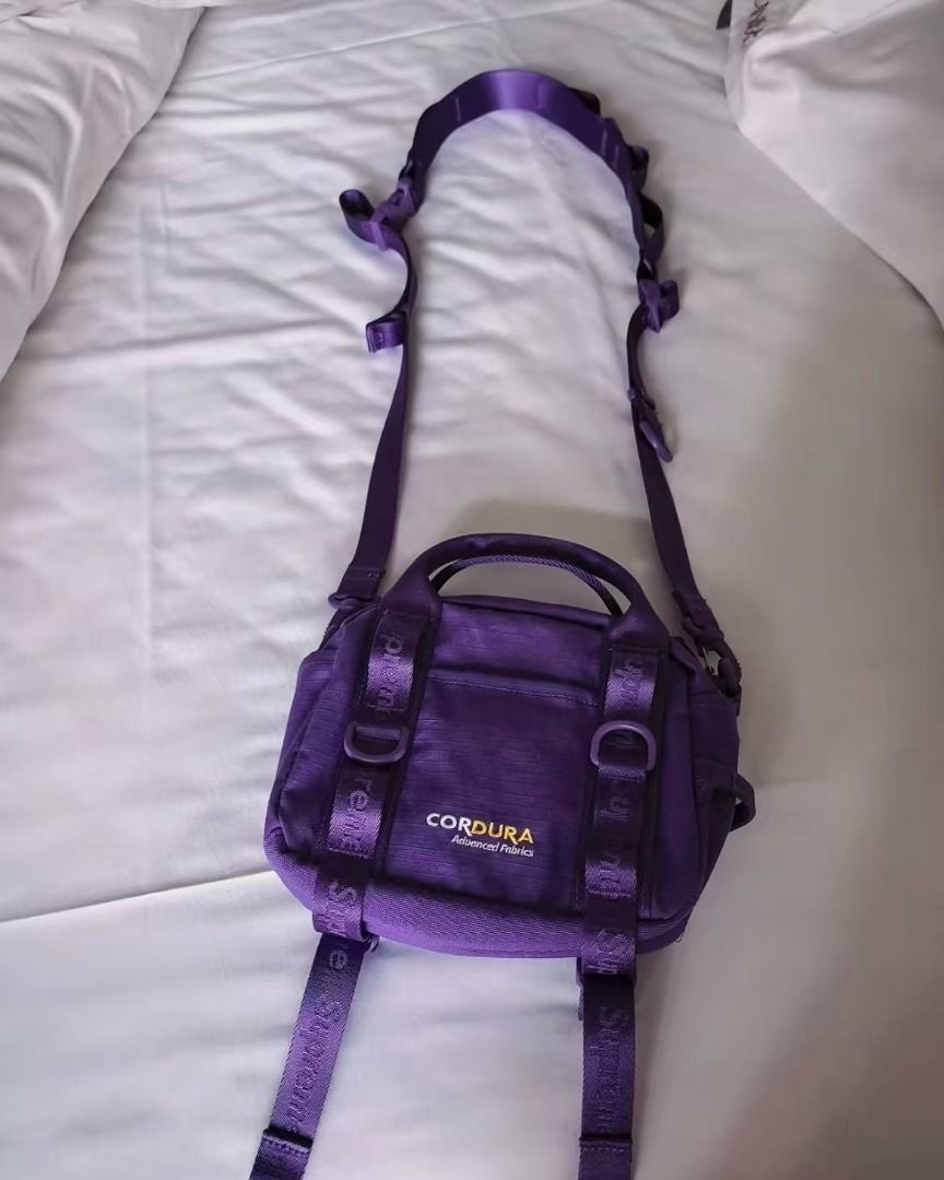 Supreme 26SS Purple Cordura Fabric Mini Duffle Crossbody Shoulder 