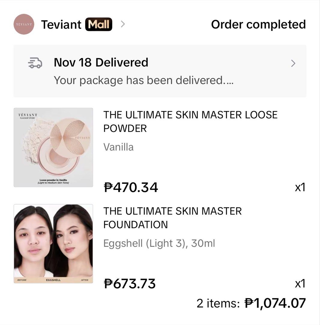 Teviant The Ultimate Skin Master Foundation (Category: Makeup) located in Cebu City. Submitted by rafadeclutters (Listing ID 1444665267, Image 3). Description: shade: eggshell around 75% full not my shade anymore.