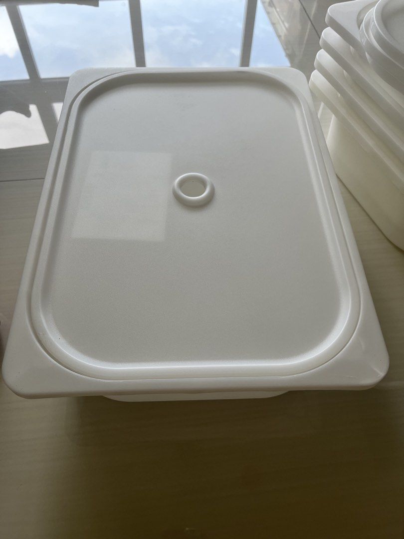 White Rectangular IKEA Storage Containers with Lids485511043063500801
