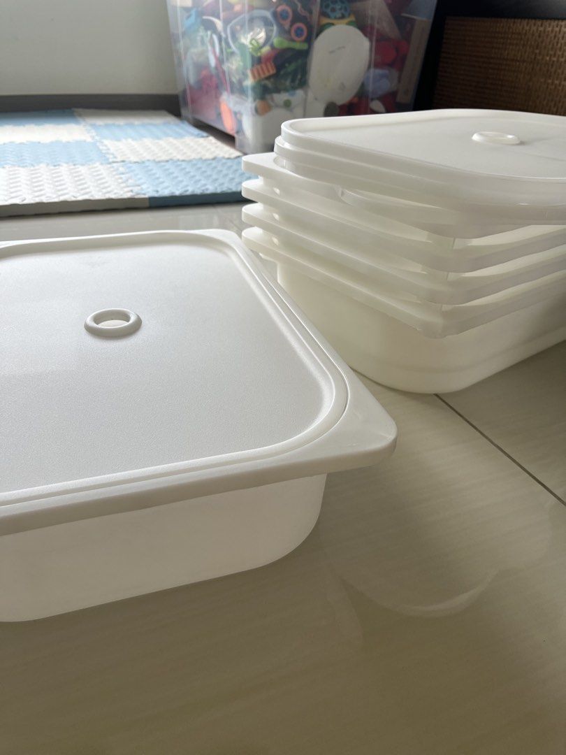 White Rectangular IKEA Storage Containers with Lids485511043063500800