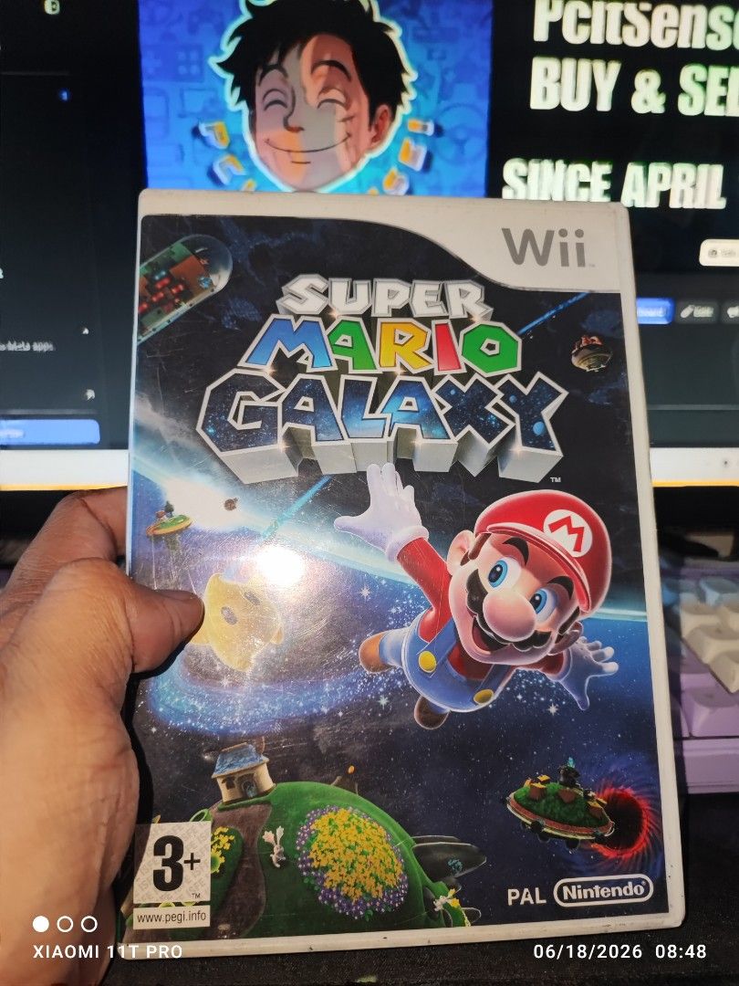 WII CD " Super Mario Galaxy " PAL (Category: Nintendo) located in Manila. Submitted by pcltasenseigaming (Listing ID 1444504966, Image 1). Description: WII CD " Super Mario Galaxy " PAL 📌 Price 829 📌 Negotiable 📌 Details : Normal na sa 2nd hand cd na may scratch/scratches 📌 2nd Hand Tested Working 📌 Can Send Pictures/Video Of Item With Time & Date 📌 Compatibility is buyer's responsibility 📌 PLEASE RATE MY MARKETPLACE PROFILE AFTER TRANSACT