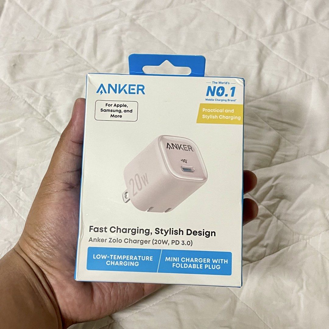Anker Zolo 20W Charger Adapter (Category: Chargers & Cables) located in San Leonardo. Submitted by emn_gadgetgrid (Listing ID 1444826054, Image 1). Description: Anker Zolo 20W Stylish design Pink color.