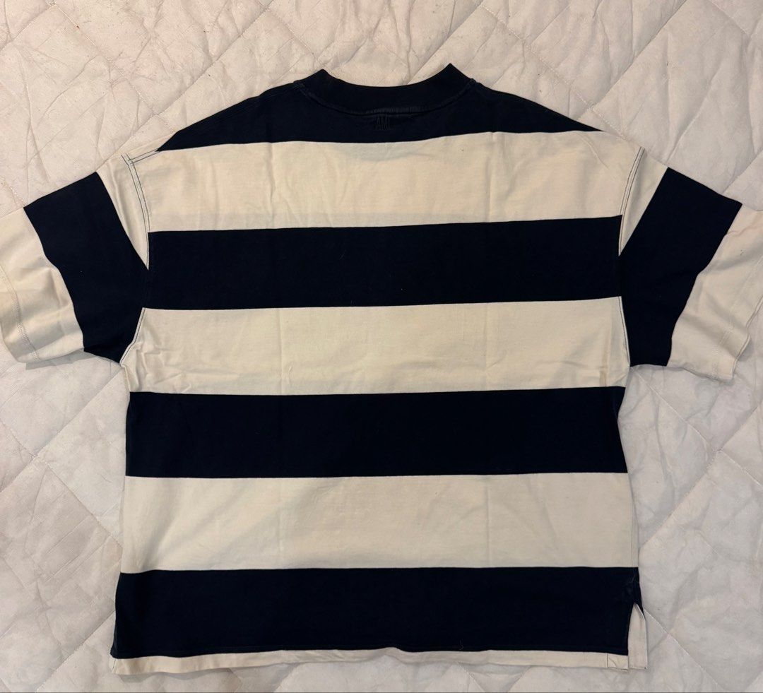 Authentic Ami Stripped Boxy Shirt (Category: Tshirts & Polo Shirts ) located in Manila. Submitted by lessstuffstudio (Listing ID 1444804970, Image 2). Description: Authentic Ami Stripped Boxy Shirt Size XL Used 9/10 25.5x28.5 Negotiable for sure buyers.