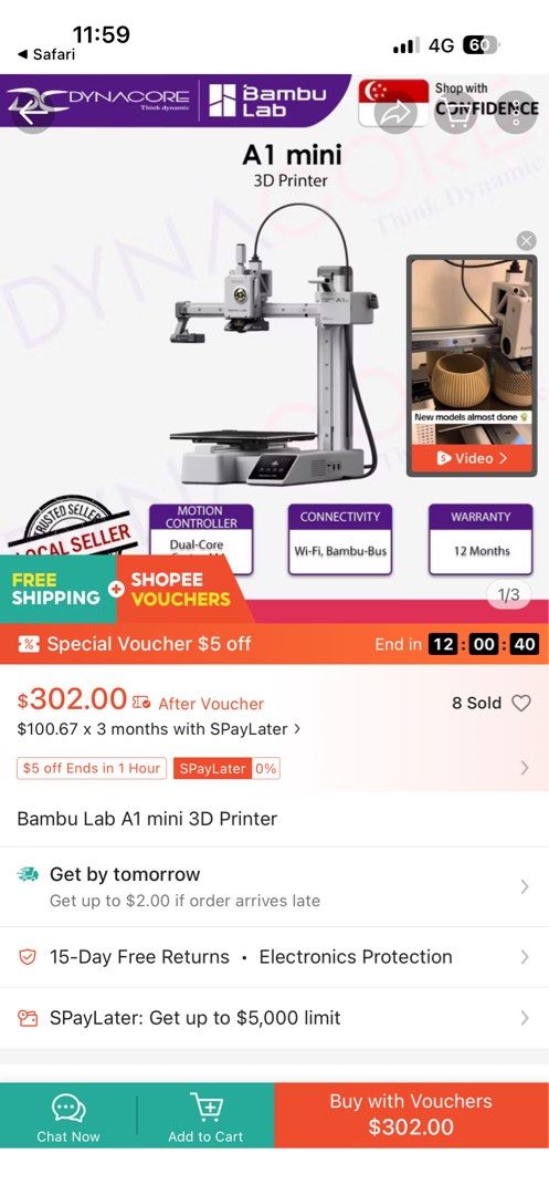 Bambu Lab A1 mini 3D Printer486411861083432960