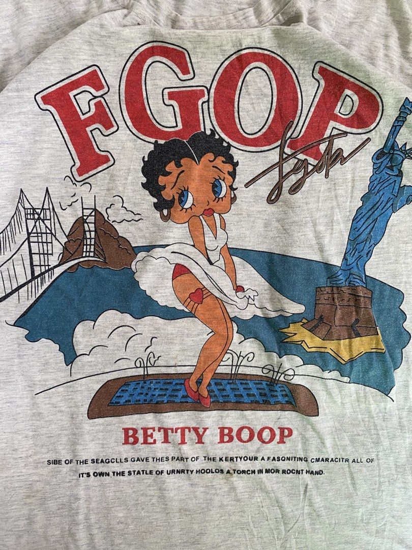 Betty boop (Category: Tshirts & Polo Shirts ) located in Digos. Submitted by oldtuff_ (Listing ID 1444857345, Image 2). Description: width: 22 length: 28 color rate:9/10 no issue Good Condition .