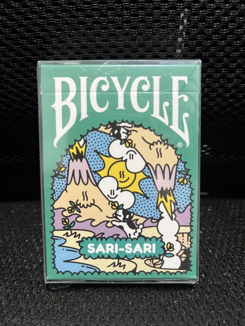 Bicycle Sari Sari Playing Cards (Category: Board Games & Puzzles) located in Manila. Submitted by tamooghie (Listing ID 1444755921, Image 1). Description: - Brand: Bicycle - Model: Sari Sari Edition - Condition: Brand new and sealed - Bicycle Sari-Sari Garden Edition is the 8th deck produced by RunIt Decks, artwork by 55 Filipino Artists, and photography & styling by Frank Cuvin. - Every artist in this collaboration was given the opportunity to t