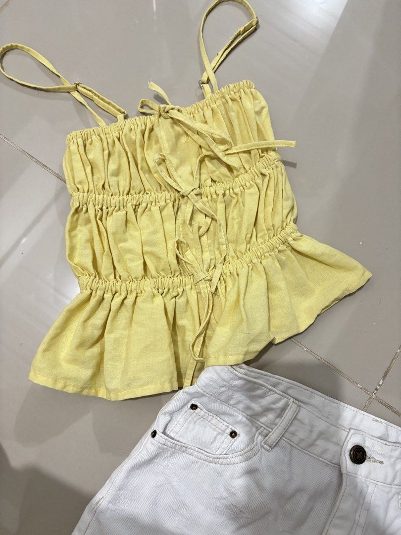 Bkk linen top coquette (Category: Others Tops) located in San Jose del Monte. Submitted by rtemsii (Listing ID 1444780815, Image 2). Description: Hindi na gamit freesize forts up to LARGE.