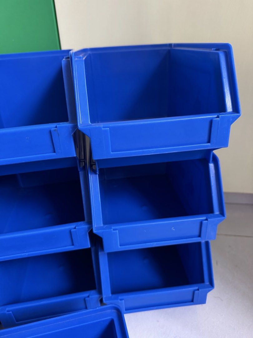 Blue Plastic Storage Bins Organizer Stackable Containers486332107096084481