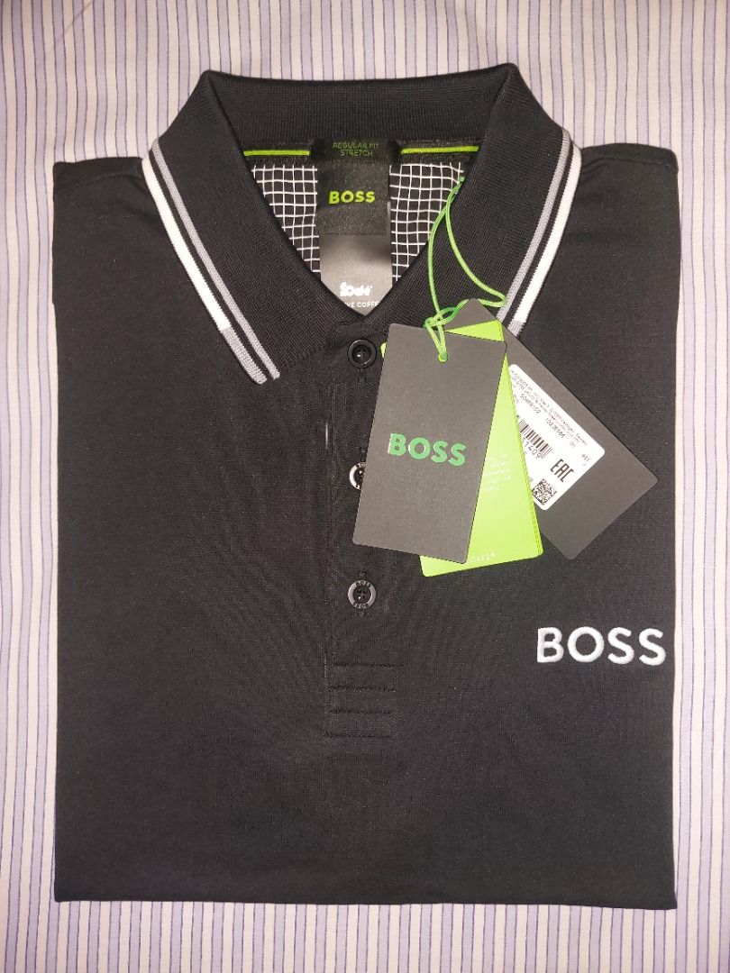 Boss Men's Paddy Pro Polo Shirt, Dark Blue, Medium (Category: Tshirts & Polo Shirts ) located in Antipolo. Submitted by cyknap2001 (Listing ID 1444683421, Image 1). Description: Boss Men's Paddy Pro Polo Shirt, Dark Blue Size Medium on tags, actual is 20.75"x28" 56% Cotton, 39% Polyester, 5% Elastane MOP - payment first sa gcash .