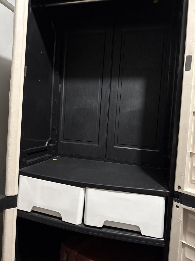 Cabinet wardrobe (Category: Shelves, Cabinets & Racks) located in Marikina City. Submitted by _Hanako (Listing ID 1444843680, Image 3). Description: Fixed price! Bought 6K-7K plus at SM Megabox wardrobe cabinet RFS: Shifting to modular wardrobe need space .