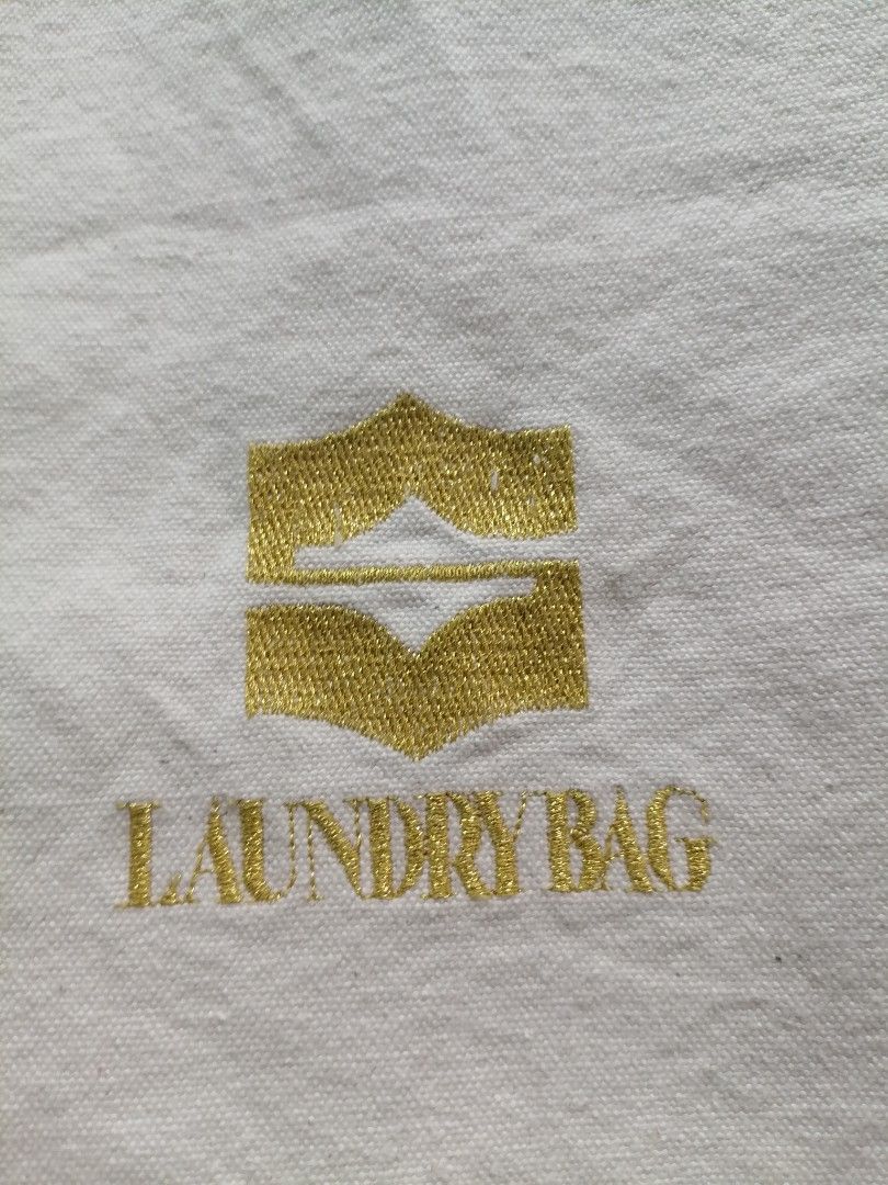 Canvas Laundry Drawstring Bag (Category: Laundry Baskets) located in San Mateo. Submitted by arrowscrap_delight (Listing ID 1444680493, Image 3). Description: Canvas Laundry Drawstring Bag Good as New Heavy Duty Canvas Embroidered Design Length : 23" Width : 20" No Issues 120 + SF.