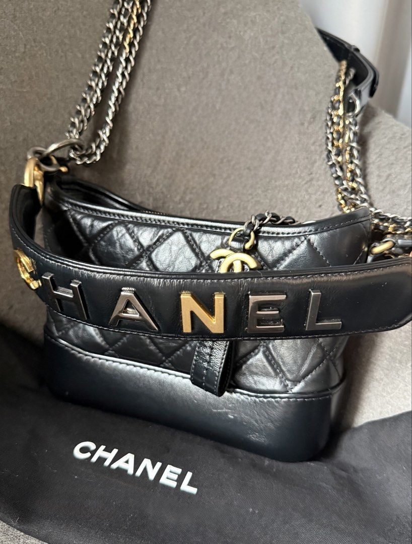 Chanel Special Edition Gabrielle Small (Category: Luxury Bags & Wallets) located in Taguig. Submitted by milchlee (Listing ID 1444805010, Image 1). Description: - Authentic Chanel - Mix of Silver, Gold, Ruthenium Chain Hardware - Iconic Chanel Logo and Lettering on Strap - Includes Original Chanel Dust Bag and Card .