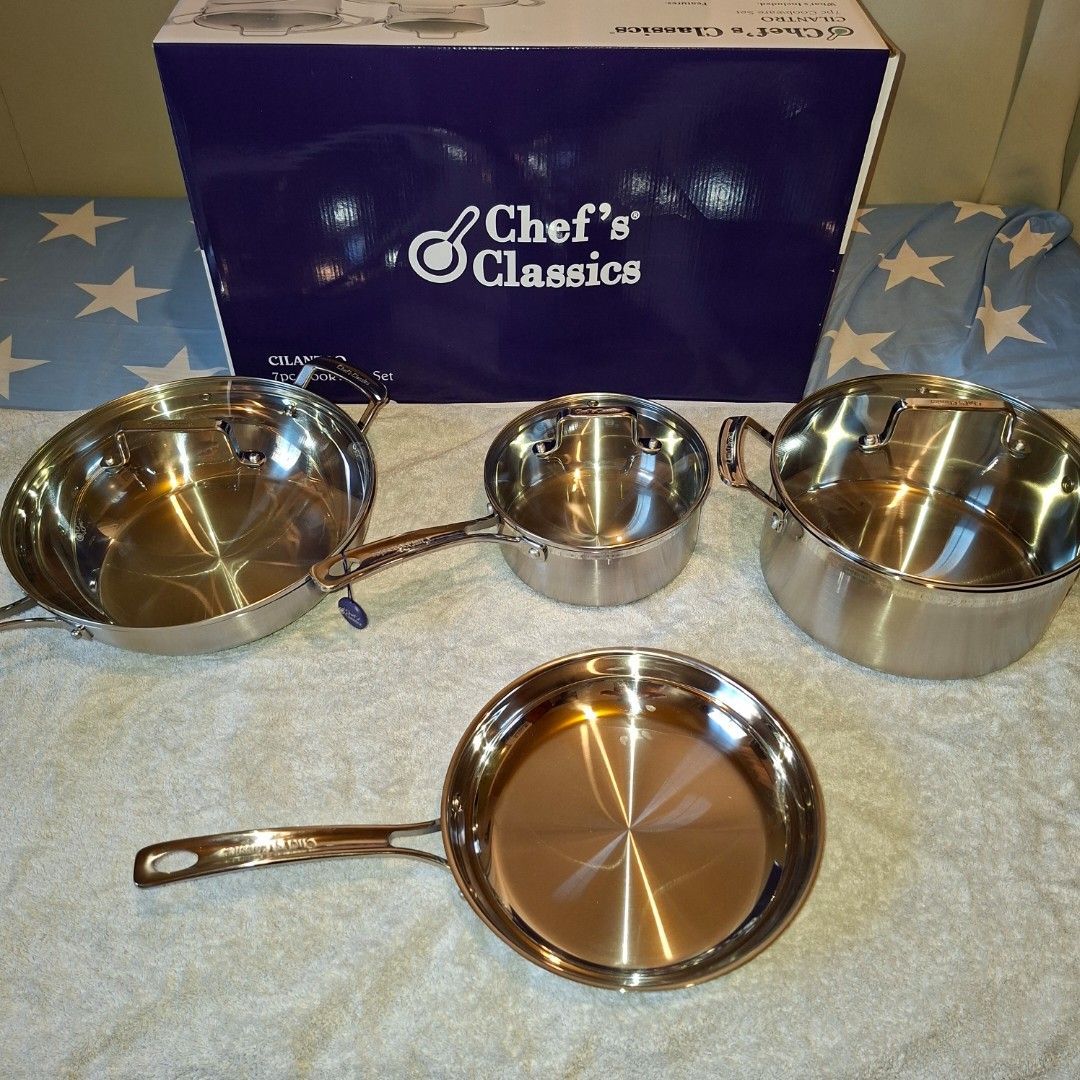 Chef's classics cilantro 7pcs cookware set (Category: BBQ, Grills & Hotpots) located in Pasig City. Submitted by thethinkers (Listing ID 1444727310, Image 2). Description: .