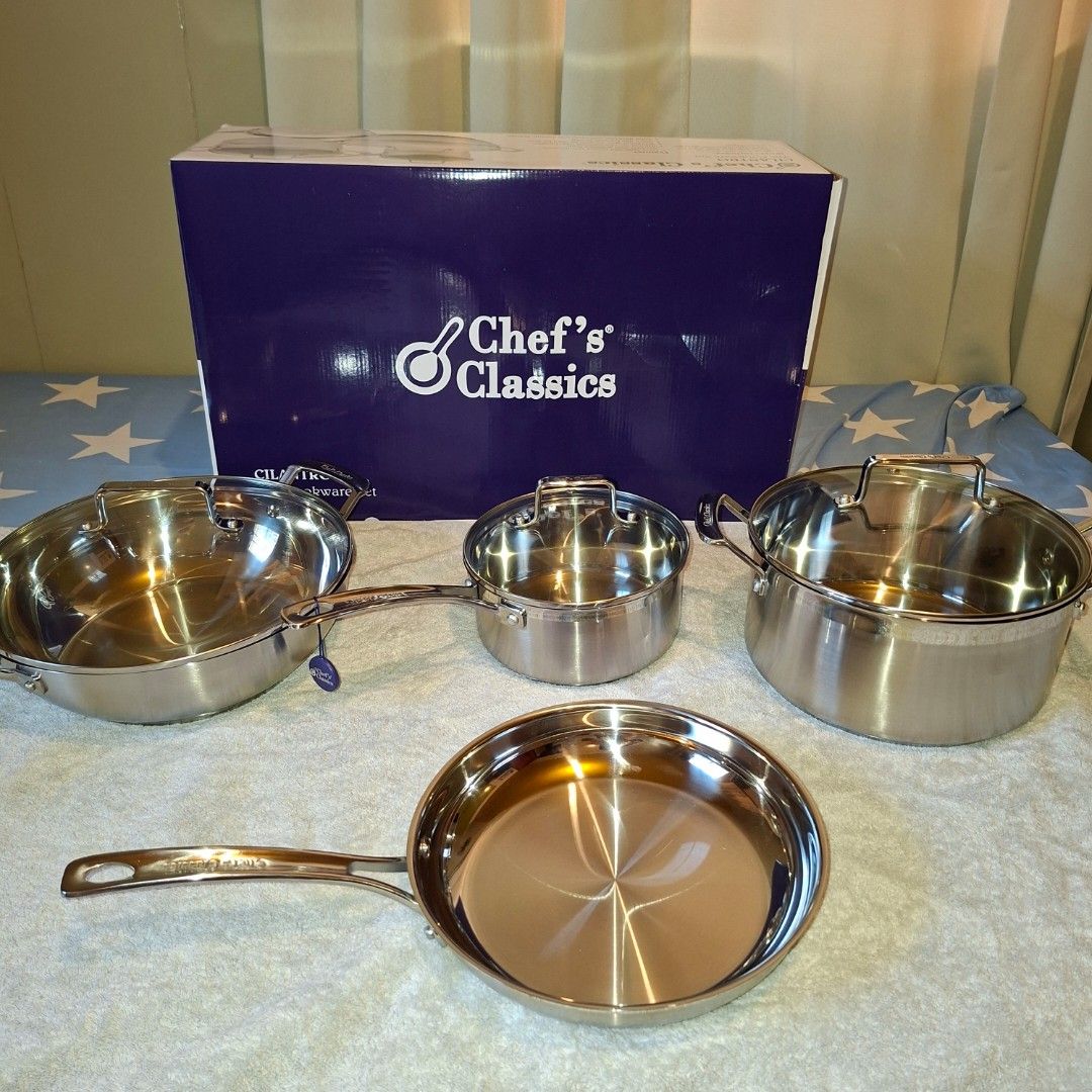 Chef's classics cilantro 7pcs cookware set (Category: BBQ, Grills & Hotpots) located in Pasig City. Submitted by thethinkers (Listing ID 1444727310, Image 3). Description: .