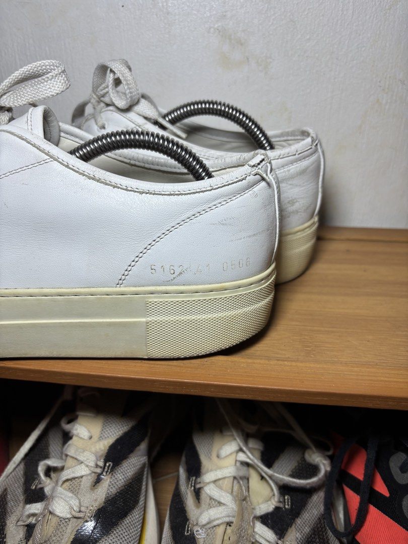Common Projects Lowtop Sneakers (Category: Sneakers) located in Calamba. Submitted by sinauna. (Listing ID 1444792304, Image 2). Description: WTS: Common Projects Lowtop Sneakers Condition/Issues: used condition with light scratches, stain in insole, and slight dragging Size on tag: EUR 42 Price: Mine - 999+SF Plus shipping fee! Free shipping if you purchase more than 3 items. Also, I can give you a discount in my previous listings so check it ou