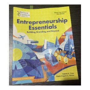 Entrepreneurship Essentials: Building, Branding, and Beyond Textbook (Category: Textbooks) located in Caloocan City. Submitted by tmaeaf (Listing ID 1444722159, Image 1). Description: - Entrepreneurship Essentials Textbook - New Edition - Covers building and branding - Published by Brilliant Creations Publishing Inc. - Authors: Valerie N. Cruz and Mario Angelo C. Farro - Ideal for business students.