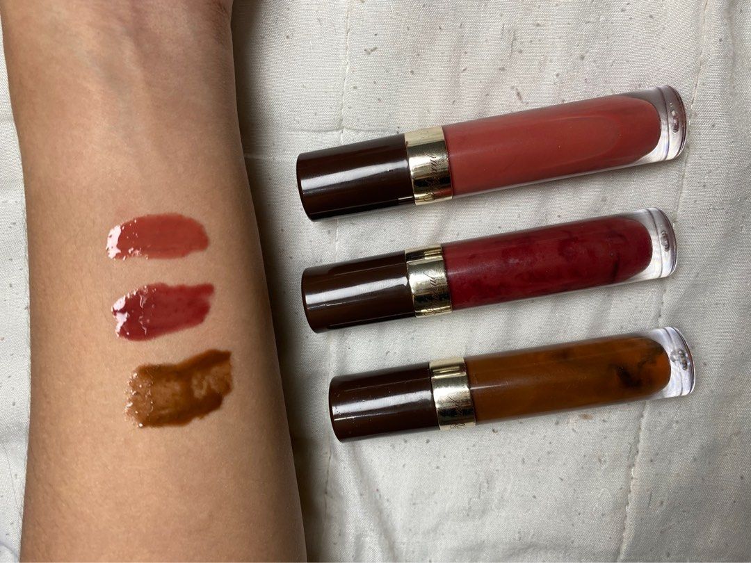 Ethereal Lip Essence Gloss - Seraphic, Solstice, Cosmic Flush (Category: Makeup) located in Abucay. Submitted by declutterwyana (Listing ID 1444778333, Image 3). Description: - Ethereal lip essence glosses in shades Seraphic, Solstice, and Cosmic Flush. - ₱150 each. - Each tube contains 5ml of product. - Ideal for trying out various makeup looks..