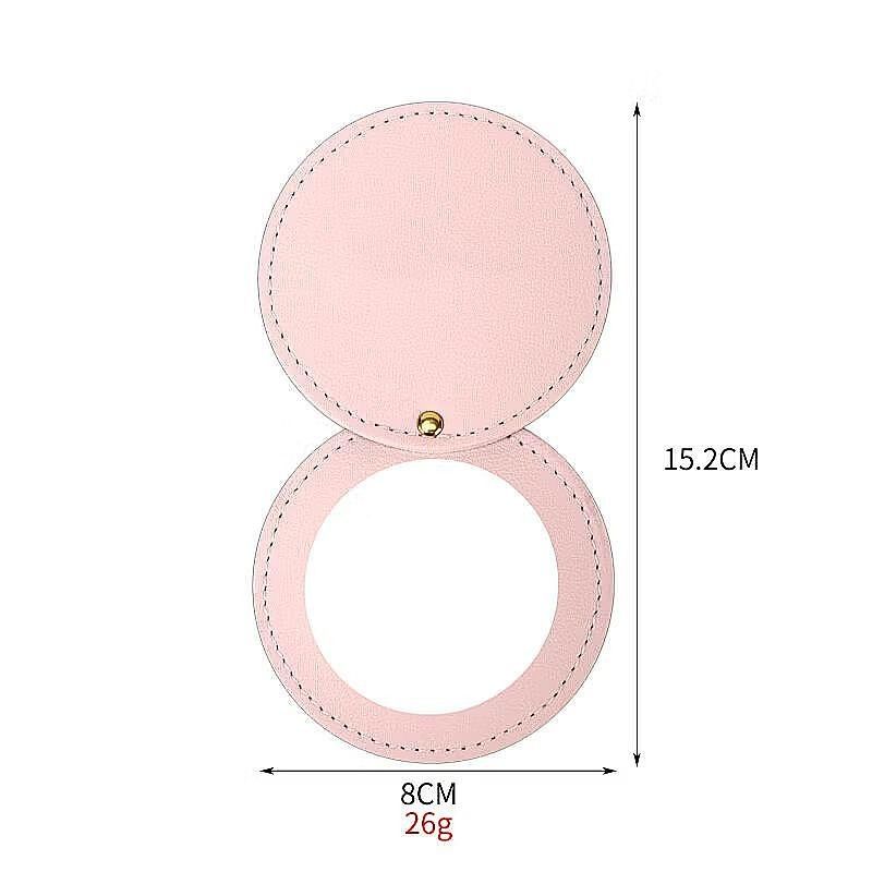 Faux Leather Compact Mirror (Category: Mirrors) located in Quezon City. Submitted by ana-chan (Listing ID 1444842471, Image 1). Description: - Cute pink compact mirror - Faux leather cover with stitching detail - Folds open to reveal a mirror - Small, lightweight, and easy to carry - Ideal for on-the-go touch-ups - Dimensions (open): approx. 8cm (W) x 15.2cm (L) - Weight: 26g.