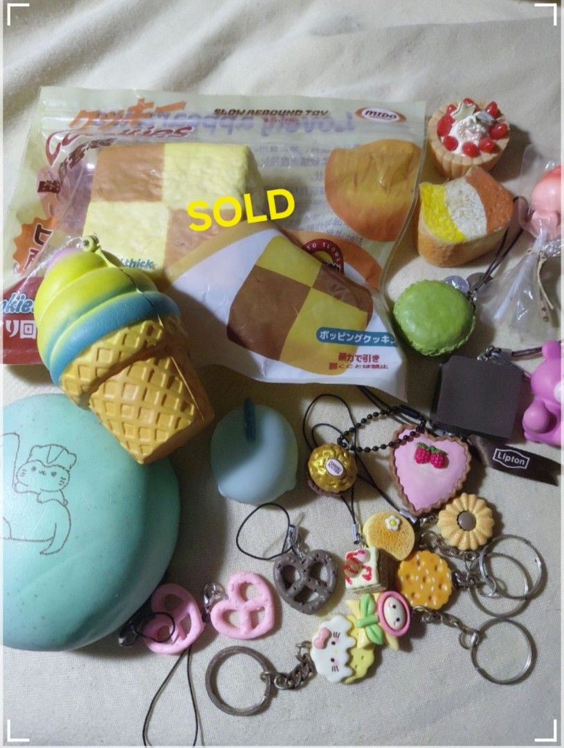 Food Charms ( keychain, squishy and more) (Category: Charms) located in Calauan. Submitted by mable13 (Listing ID 1444173218, Image 1). Description: selling my collections of food charms starting from 25 pesos to 100 pesos squishy foods lipton foods sumiko San X Mido Checkered Squishy (SOLD) Ice cream (SOLD) RFS: I need funds for extra cash :>.