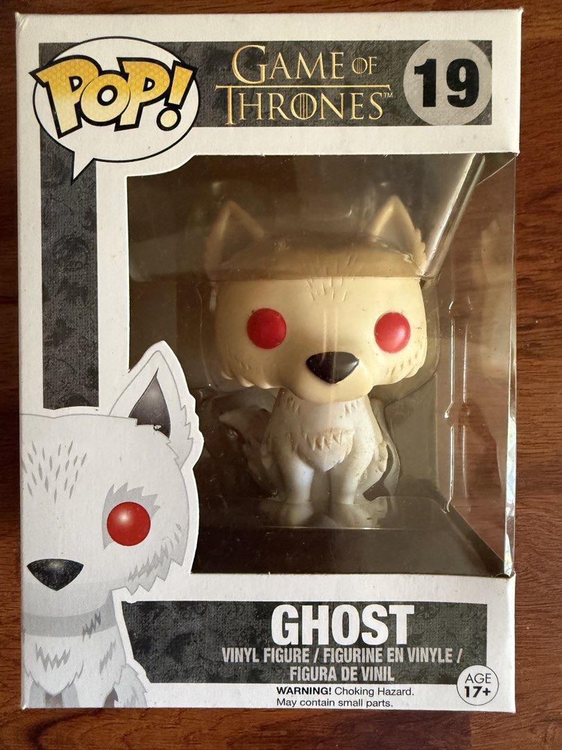 Funko Pop Television Game of Thrones Ghost and Grey Wind Bundle (Category: Designer & Blind Box Toys) located in Pili. Submitted by MattDCollector (Listing ID 1444817156, Image 2). Description: For Sale! Funko Pop Television Game of Thrones Ghost and Grey Wind Bundle only Additional photos will be provided for sure buyers only. No Lowballers. 1st to pay. Crossposted MOP: Gcash, Maya or BPI Bank Transfer MOD: Flash Express (SF c/o Buyer).
