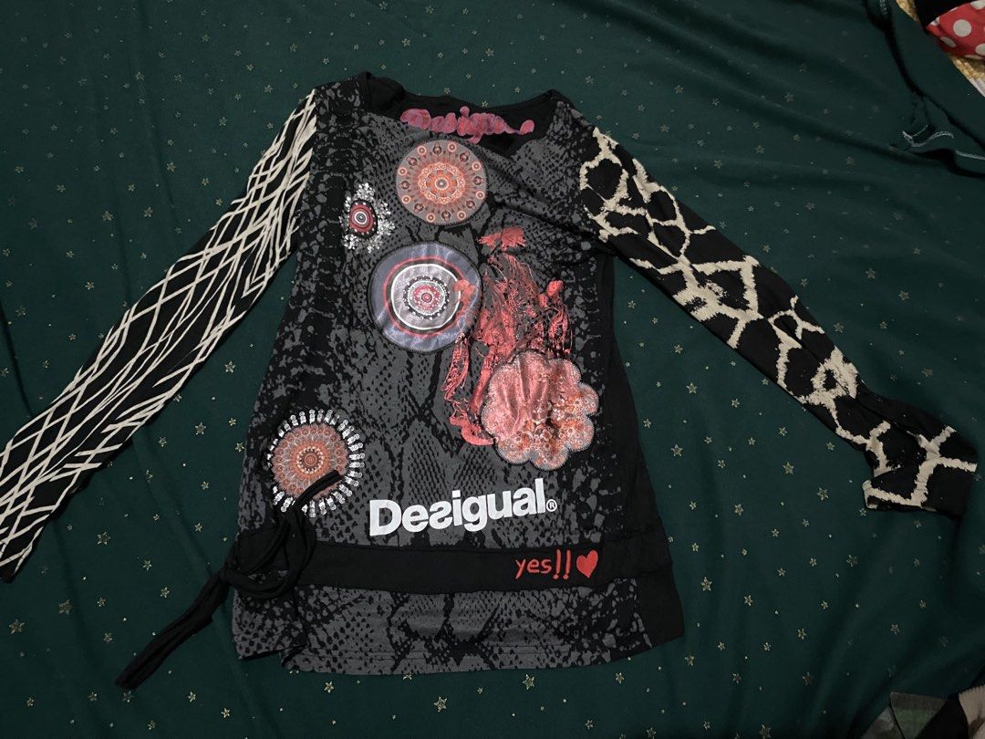 GRUNGE, Y2K, ALT CLOTHES BUNDLE (4 clothes like DESIGUAL) (Category: Blouses) located in Manila. Submitted by haeyliaenna (Listing ID 1444768451, Image 3). Description: CLOTHES BUNDLE for SALE Brands like DESIGUAL, TUOGU Tags: Y2K, alternative, alt, gyaru, 2000s, vintage clothes .
