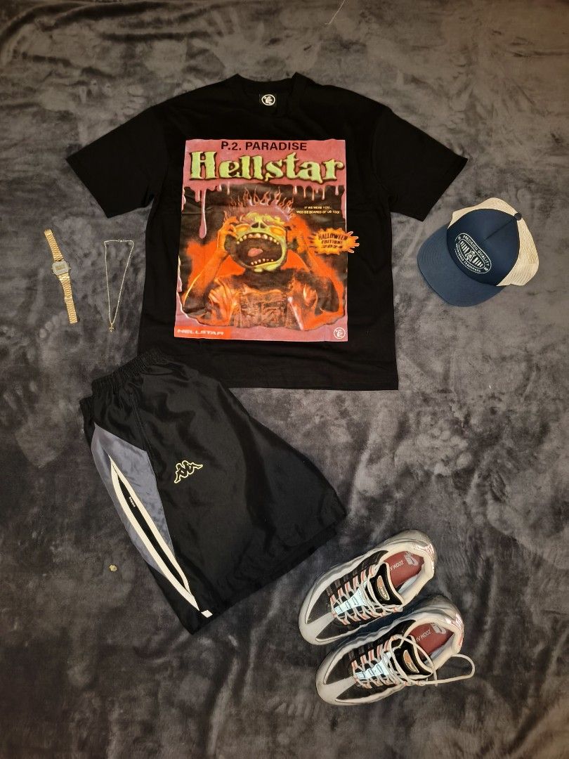 Hellstar P.2 Paradise T-Shirt Black (Category: Tshirts & Polo Shirts ) located in Makati City. Submitted by zari_zaristore (Listing ID 1444792504, Image 1). Description: Length 29 inches, width 21 inches Brand new w/ tags Makati location.