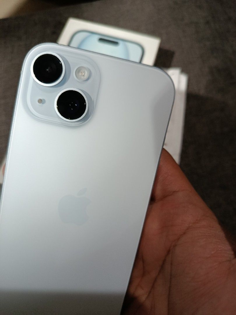 iPhone 15 128gb NTC (Category: iPhone 15 Series) located in Caloocan City. Submitted by angebelena (Listing ID 1444787970, Image 2). Description: iPhone 15 128gb Blue Factory Unlocked kakaend lang ng warranty this April 2026 Complete with Receipt from the Loop 92% BH 300+ CC All working No dents or scratches Check all you want. Moneyback Guarantee if may issue. ₱26,000 Fixed Open for swap to your Apple Devices North Caloocan area. Malaria/Barrack