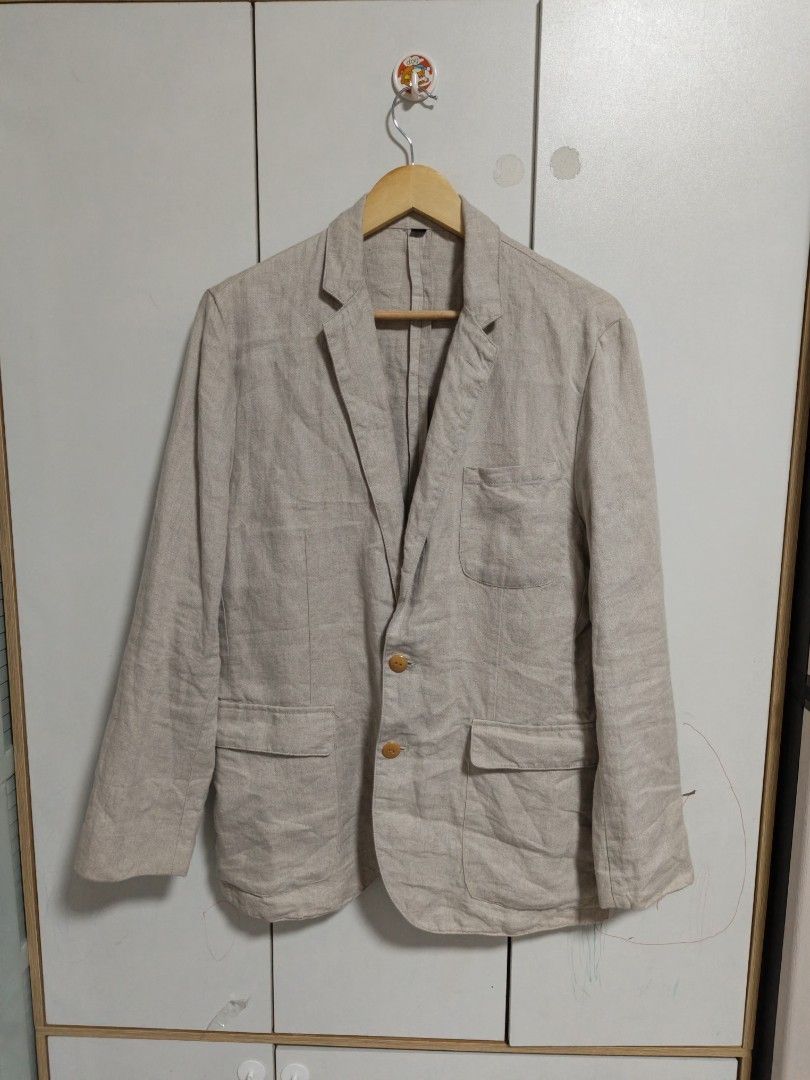 j.crew Baird McNutt Irish linen jacket size 36S (Category: Luxury Apparel) located in Taguig. Submitted by nextflip (Listing ID 1444781729, Image 1). Description: excellent condition issue buttons removed see last photo there are four buttons inside the pocket for repair w21 x L30 shoulder 17.5 sleeve length 24.