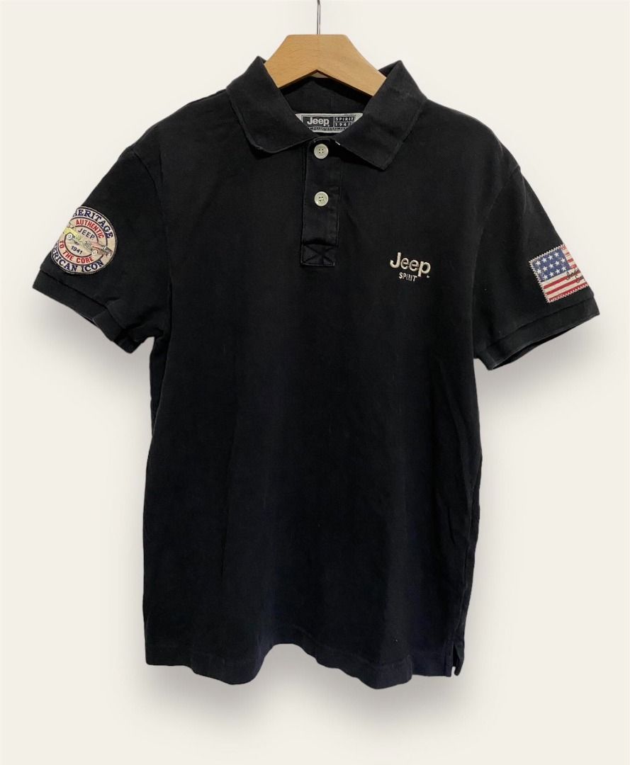 JEEP Heritage Black polo shirt (Category: Tshirts & Polo Shirts ) located in Davao. Submitted by rewearclub.dvo (Listing ID 1444800770, Image 2). Description: 20" x 25.5.