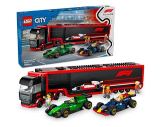 LEGO City F1 Garage & Mercedes-AMG & Alpine Cars 60444 Toy Playset with ...