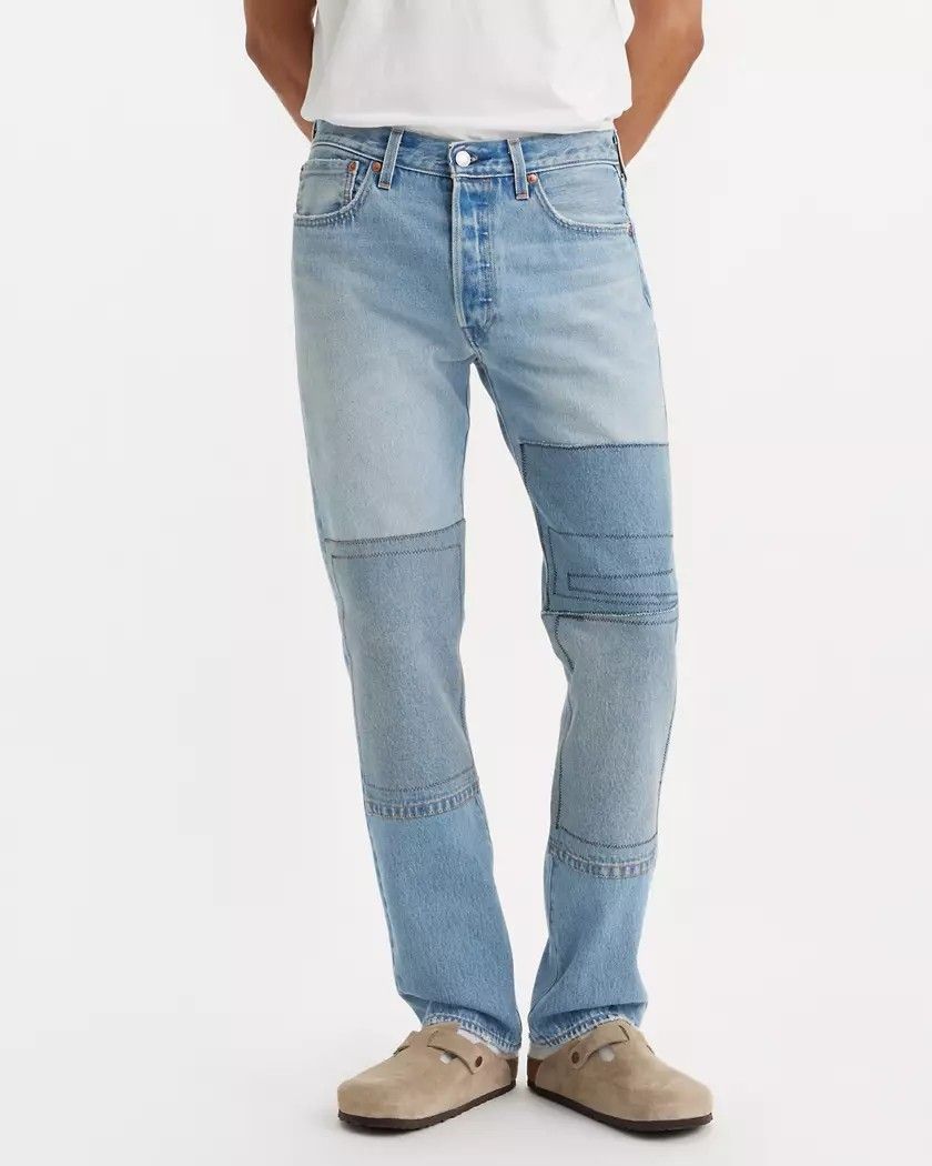 Levi's 501 Original Fit Patchwork Men's Jeans Medium Wash (Category: Jeans) located in Imus. Submitted by ezzzzmoney07 (Listing ID 1444854411, Image 1). Description: Levi's 501® Original Fit Patchwork Men's Jeans 📏 Size: 31W x 30L 🎨 Color: Medium Wash 🇺🇸 Purchased in the United States 💵 Original Retail Price: $118 ✨ Not Locally Released A unique patchwork version of the iconic Levi's 501® Original Fit Jeans. Perfect for collectors, denim ent