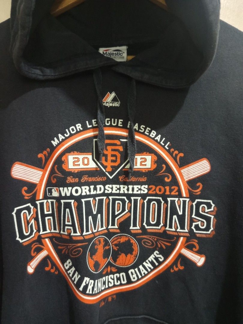MBL MAJESTIC SF GIANTS PULLOVER HOODIE JACKET (Category: Coats, Jackets and Outerwear) located in Calamba. Submitted by indiecated.thriftnshop (Listing ID 1444835268, Image 3). Description: - MBL SF GIANTS PULLOVER HOODIE JACKET - 28 SHOULDER TO HEM - 25 PIT TO PIT - FITS SIZE XL 9/10 COLOR RATE.