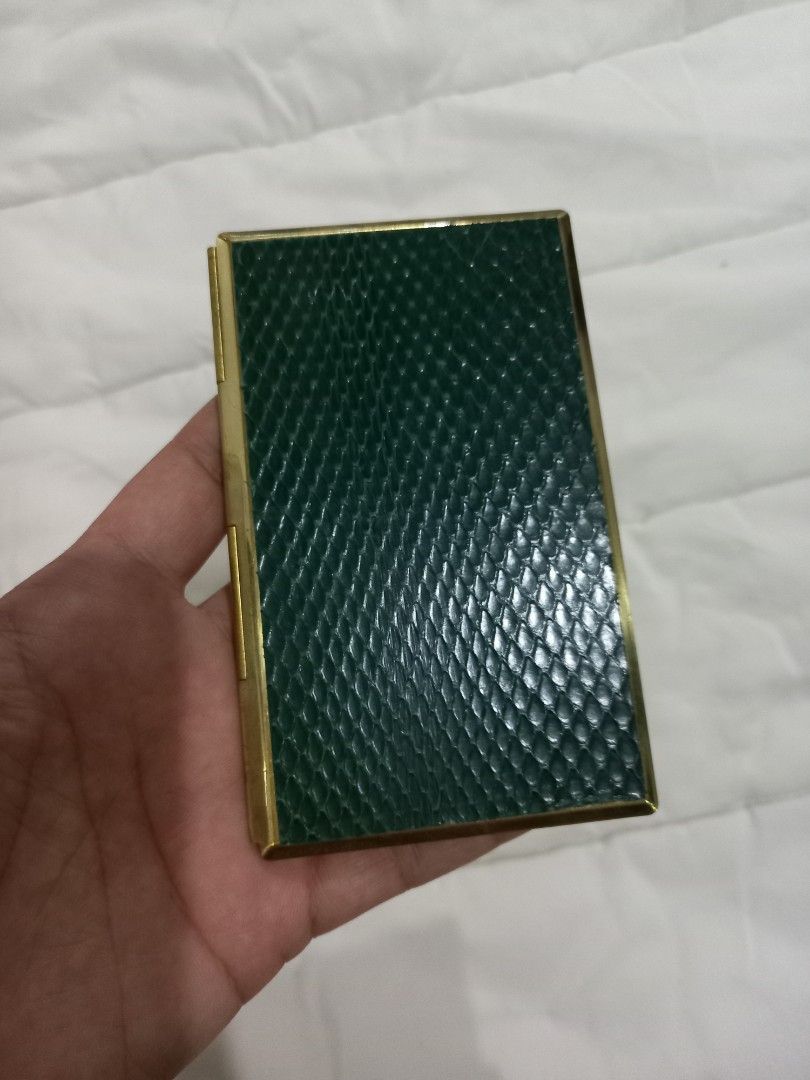 Metal with snake skin address book (Category: Everything Else Others) located in Tuguegarao City. Submitted by zenphoenix-7ad615 (Listing ID 1444794780, Image 1). Description: metal case with snake skin in green addresa book.