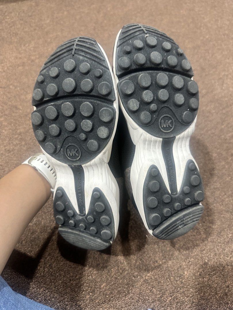 Michael Kors MK Sock Sneakers Black White (Category: Sneakers) located in Quezon City. Submitted by shop.marga (Listing ID 1444794236, Image 3). Description: - Stylish black sock sneakers - Comfortable knit upper - White soles - MK logo pattern on the back heel - Easy slip-on and off design - Perfect for everyday wear - Slightly used with care - Size 6.5 RFS: Have Balenciaga Speed Trainer.