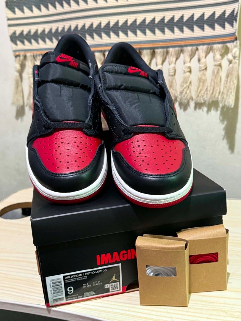 OG Jordan 1 Low Retro Banned (Category: Casual Shoes) located in Taguig. Submitted by heyqueeney (Listing ID 1444807227, Image 3). Description: Jordan 1 Retro Low OG“BANNED” Size 9 Brand New, Never fitted Jordan Manila releases Below SRP.
