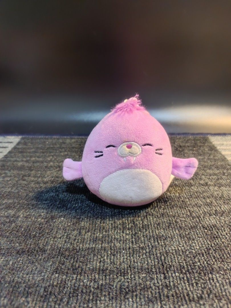 Original Squishmallows Archie Keychain Plush Toy (Category: Plushies & Soft Toys) located in Baguio. Submitted by 26_zerozero (Listing ID 1444837945, Image 2). Description: - Selling 2 original Squishmallows keychains. - Includes Archie (purple seal) and a pink owl. - Pink owl features star sunglasses and musical notes. - Both keychains have clips attached. - Perfect for decorating bags, backpacks, or purses. - Super soft and squishy texture..