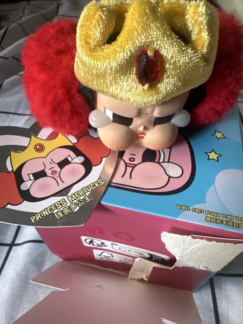 Princess Morbucks Vinyl Face Plush Blind Box (Category: Plushies & Soft Toys) located in Muntinlupa City. Submitted by poliyester (Listing ID 1444700254, Image 1). Description: - Princess Morbucks blind box toy - Original packaging included - Ideal for collectors of blind box figures - Box opened from under - Haven't used outside the house, was just displayed.