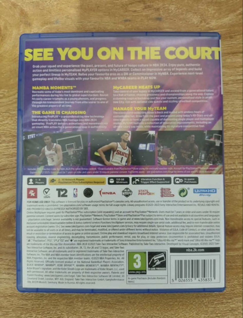PS5 NBA 2K24 (Category: PlayStation) located in Manila. Submitted by wild_restyle (Listing ID 1444748854, Image 2). Description: •NBA 2024 PS5 •In very good condition •No issue •RFS: buying new games •Payment first policy •Shipping to be shouldered by the buyer •PM if interested.