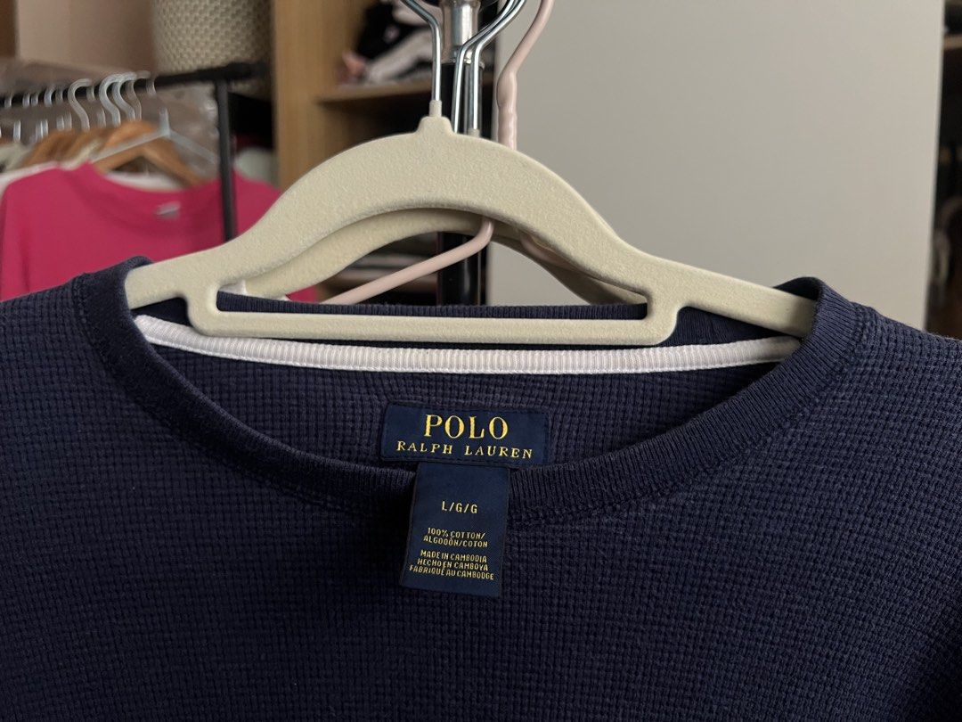 Ralph Lauren Navy Blue Waffle Sweatshirt (Category: Luxury Apparel) located in Munoz. Submitted by dong4tti (Listing ID 1444726989, Image 3). Description: SIZE L ON TAG BLUE RL TAG AUTHENTIC EXCELLENT CONDITION NO ISSUE .