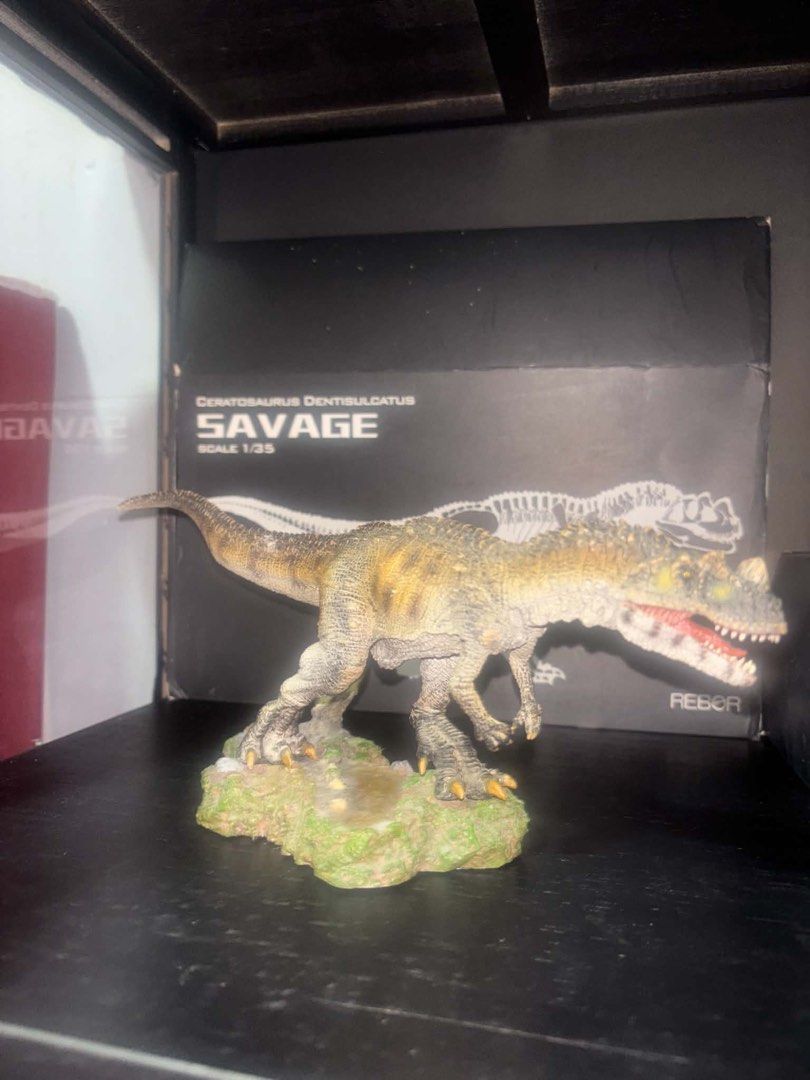 Rebor Dinosaur Figures (Category: Figurines & Statues) located in Manila. Submitted by macha.toys.collectibles (Listing ID 1444793103, Image 2). Description: Rebor Acrocanthosaurus Hercules 1:35 scale With original box ₱ 1500 Rebor Ceratosaurus dentisulcatus “Savage” 1:35 with original box ₱1500 Rebor Carnotaurus “Crimson King” With original box ₱ 1500 Rebor “Sweeney” Velociraptor model inspired by The Lost World: Jurassic Park. No box and the gr