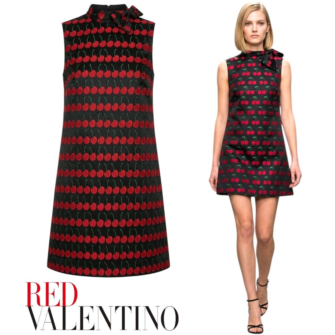 Red Valentino|All-Over cherry Pattern Sleeveless Dress (Category: Luxury Apparel) located in Tarlac. Submitted by literallyhandpicked (Listing ID 1444735953, Image 1). Description: •Literally Handpicked for you❤️ •Direct Message if Interested 💌 •Please feel free to make an offer🤝 Size 38 160/64A on Tag Bust size 34" Waistline 36" Dress Lenght 33" •Please note that there may be slight errors as measurements are taken with the item laid flat. It 