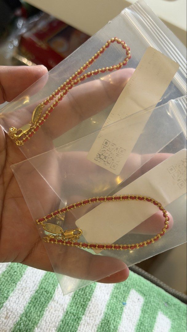 Redline braceler (Category: Luxury Accessories) located in Dasmarinas. Submitted by preloved_brandedbackup (Listing ID 1444692096, Image 3). Description: Bought in HK Plated Tried myself took 10 mos before fading. May take longer mos is you dont wet Adjustable .