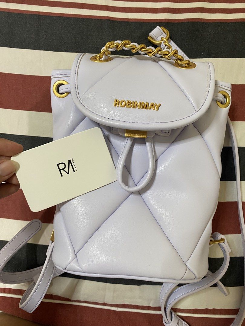 ROBINMAY Pelero Backpack Ice Cream Purple - Like New (Complete Packaging) (Category: Backpacks) located in Caloocan City. Submitted by kimgrae (Listing ID 1444766721, Image 2). Description: 🎒 ROBINMAY Pelero Backpack – Ice Cream Purple Authentic ROBINMAY backpack bought in Taiwan last May 2026. ✨ Like new condition ✨ Used only once ✨ No flaws, stains, or damage ✨ Complete with tag, dust bag, and original storage bag ✨ Elegant and stylish design 