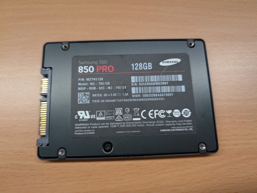 Samsung 850 PRO 128GB SSD Solid State Drive486416449389864961
