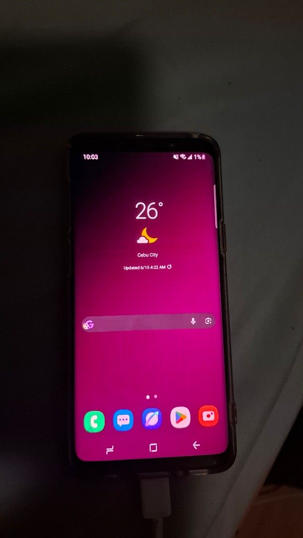 Samsung Galaxy S9 64 gb (Category: Samsung) located in Cebu City. Submitted by topsno (Listing ID 1444810635, Image 1). Description: Samsung Galaxy S9 Only issues are Paint chip and screen burn in. Snapdragon US model Sim Unlocked (even though it has a T-mobile splash screen.) Comes with free cable and phone case negotiable.