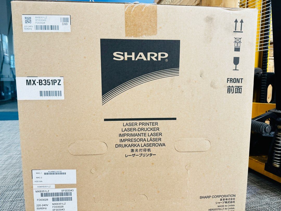 Sharp printer (Category: Printers, Scanners & Copiers) located in Singapore. Submitted by wxsx22h57m73156 (Listing ID 1444700986, Image 2). Description: 全新夏普商用打印机，未开箱使用过。.